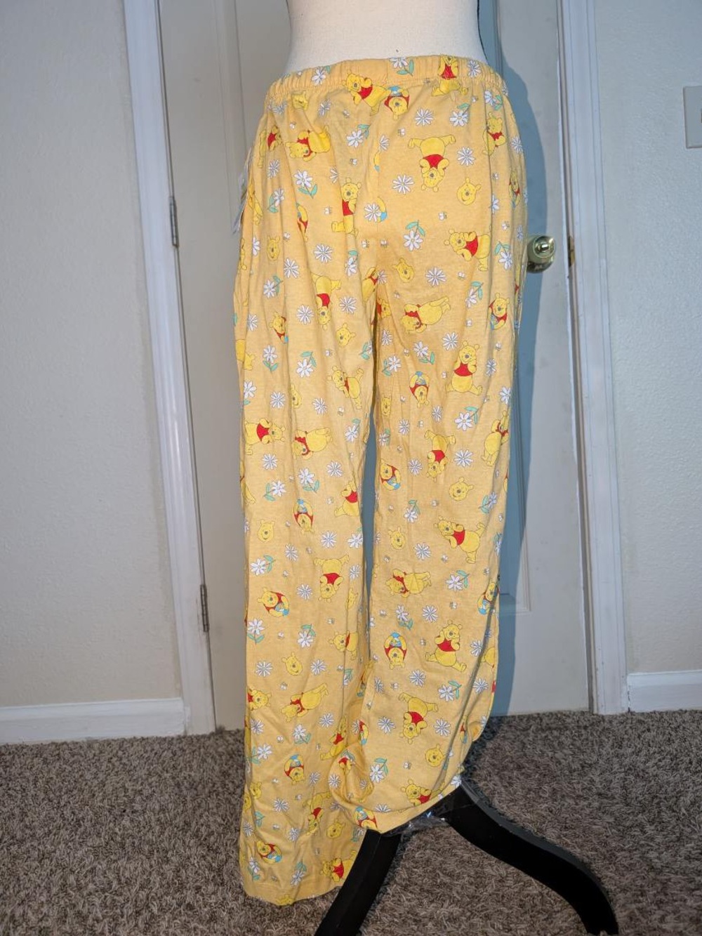 Disney Winnie the Pooh Pale Yellow Sleep Pants - Picture 6 of 9